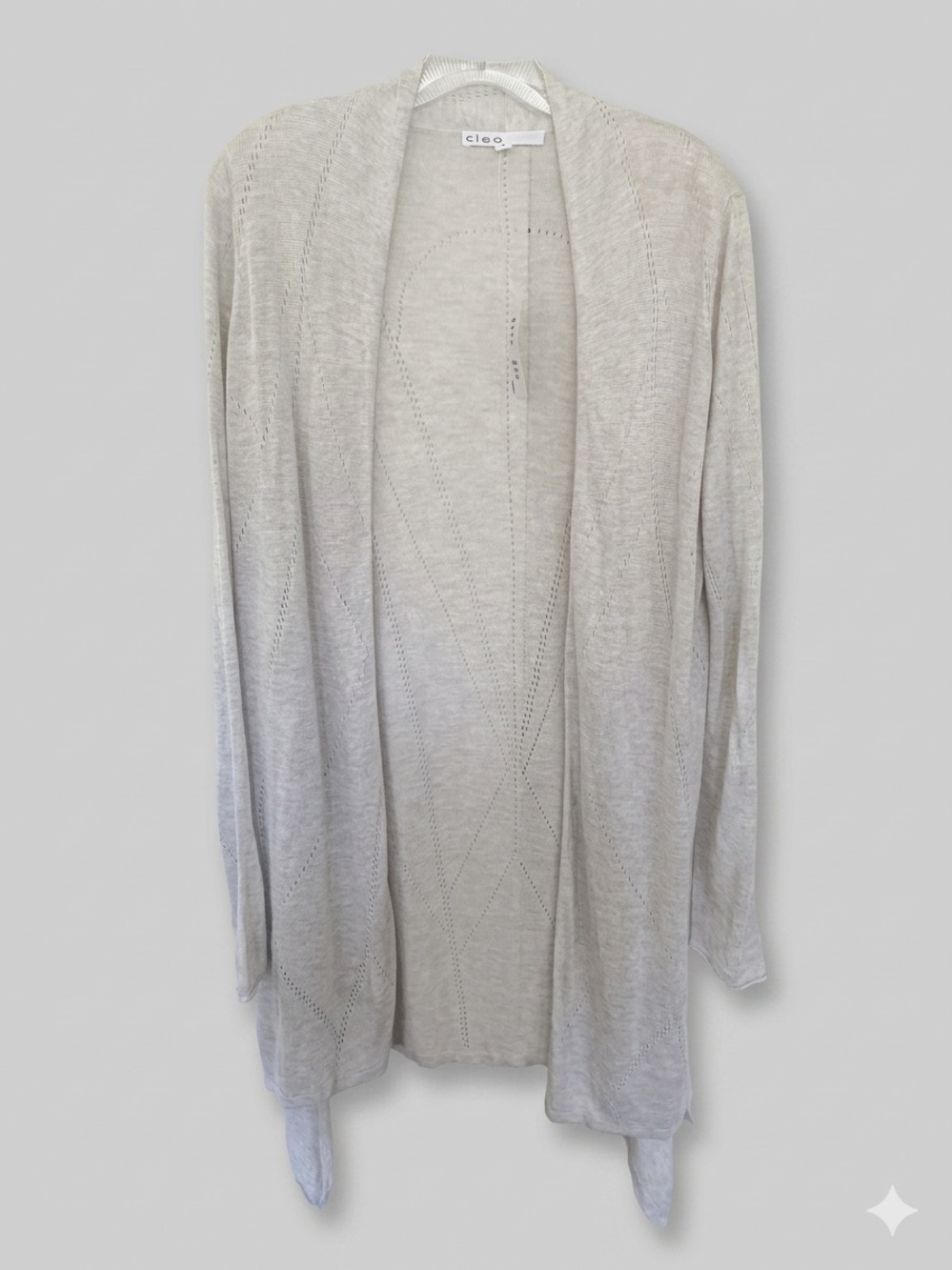 NEW Cleo Cream Open-Front Lightweight Women's Cardigan